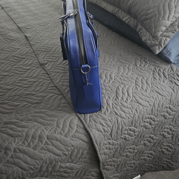 Coach Royal Blue Leather Briefcase - Picture 2 of 5